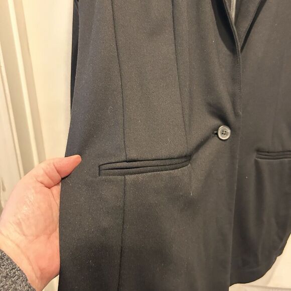 Old Navy Pixie Blazer Size Large Black One-Button Academia‎ Goth Whimsigoth - Picture 3 of 9